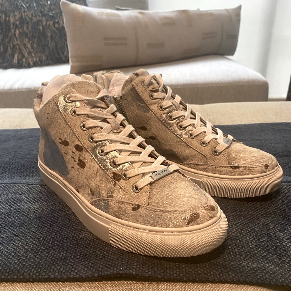 J SLIDES PONY SNEAKER OFF WHITE METALLIC